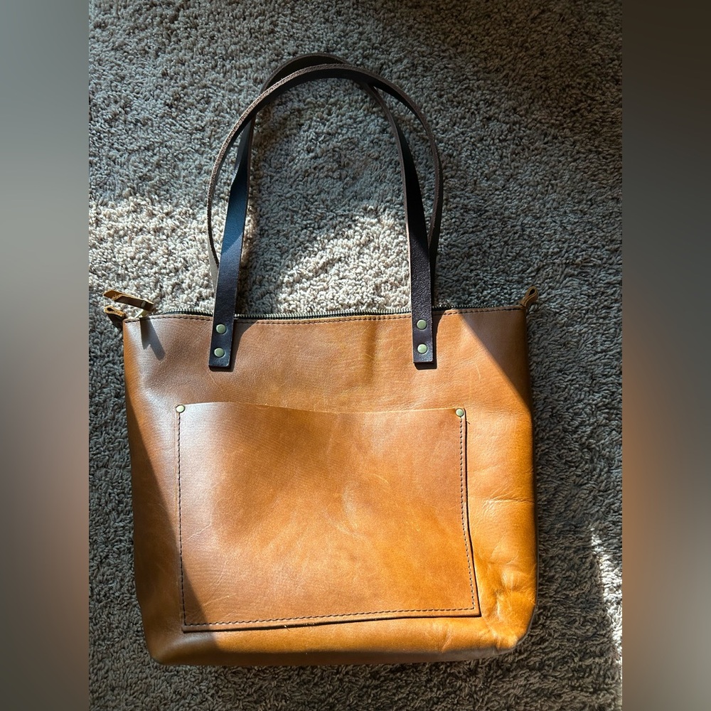 Portland leather brown leather tote medium. Excellent condition.